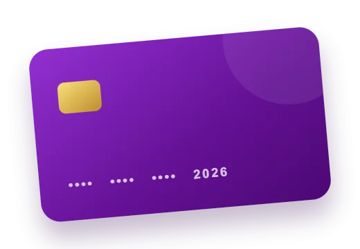 Ilustração de cartão roxo sem nome ou marca