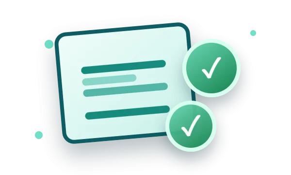 Documento financeiro com marcas de verificação, sem nome ou marca